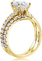 Kobelli 2.1ct Pear Moissanite Chevron Bridal (HI/VS) - Image 7