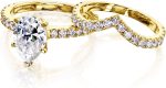 Kobelli 2.1ct Pear Moissanite Chevron Bridal (HI/VS) - Image 8