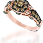 1/2 to 1 1/5 Carat White and Chocolate Diamond Round or Cushion Shaped Halo Ring for Women in 14k Yellow or Rose Gold (G-H/Fancy Brown, VS2-SI1, cttw) Promise Anniversary Ring Size 4 to 10.5 by LeVian