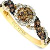 Crossover Shank / Round Halo / Yellow Gold