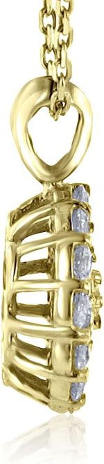Madina Jewelry 1.00 Ct Ladies Round Cut Diamond Pendant/Necklace in 18 kt Yellow Gold - Image 4