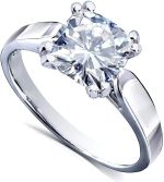 Kobelli Forever One (D-F) Colorless Moissanite Solitaire Ring 2 CTW 14k White Gold - Image 2