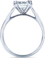 Kobelli Forever One (D-F) Colorless Moissanite Solitaire Ring 2 CTW 14k White Gold - Image 3