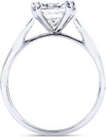 Kobelli Forever One (D-F) Colorless Moissanite Solitaire Ring 2 CTW 14k White Gold - Image 6