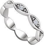 Madina Jewelry 0.80 ct Ladies Round Cut Diamond Eternity Band Ring in Platinum - Image 3