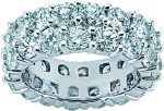 Madina Jewelry 4.50 ct Two Row Diamond Eternity Wedding Band Ring in Platinum
