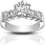 Madina Jewelry 1.70 ct Women's Round Cut Diamond Engagement Accented Ring in Platinum