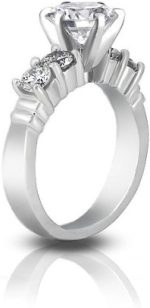 Madina Jewelry 1.70 ct Women's Round Cut Diamond Engagement Accented Ring in Platinum - Image 4