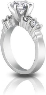 Madina Jewelry 1.70 ct Women's Round Cut Diamond Engagement Accented Ring in Platinum - Image 5