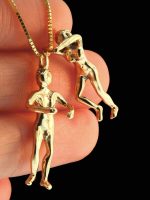 People Necklace Lovers 14K Gold Necklace Puzzle Jewelry - Image 5