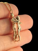 People Necklace Lovers 14K Gold Necklace Puzzle Jewelry - Image 6