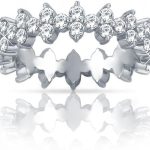 Madina Jewelry 2.00 ct Ladies Round Cut Diamond Eternity Wedding Band Ring in 14 kt White Gold