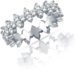 Madina Jewelry 2.00 ct Ladies Round Cut Diamond Eternity Wedding Band Ring in 14 kt White Gold - Image 2