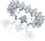 Madina Jewelry 2.00 ct Ladies Round Cut Diamond Eternity Wedding Band Ring in 14 kt White Gold - Image 3