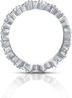 Madina Jewelry 2.00 ct Ladies Round Cut Diamond Eternity Wedding Band Ring in 14 kt White Gold - Image 4