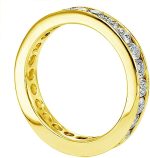 VIP JEWELRY ART 14K Yellow Gold Round Diamond Eternity Anniversary Wedding Band in Channel Setting (1,65-2.25 CT TDW) - Image 3