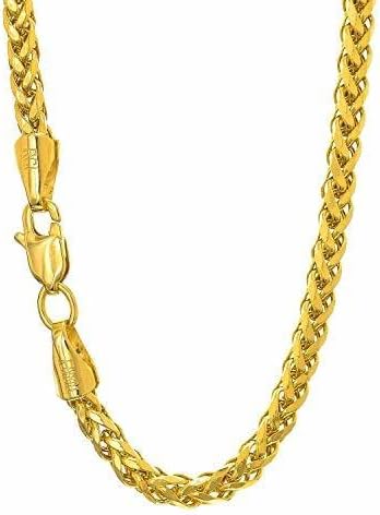 251026050834923_1 14K Yellow Gold 2.7mm, 3.1mm, 4.1mm OR 5.2mm Shiny Diamond-Cut Classic Semi-Solid Franco Chain Necklace Or Bracelet for Pendants and Charms Lobster-Claw Clasp (7.5", 8", 8.75, 18", 20" 22" 24" 28”) - Image 1