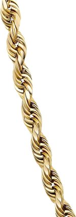 PORI JEWELERS 18K Yellow Gold 1.5MM, 1.8MM, 2MM, 2.5MM, 3MM, 4MM, or 5MM Diamond Cut Rope Chain Necklace Unisex Sizes 16"-30" - Image 2