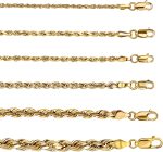 PORI JEWELERS 18K Yellow Gold 1.5MM, 1.8MM, 2MM, 2.5MM, 3MM, 4MM, or 5MM Diamond Cut Rope Chain Necklace Unisex Sizes 16"-30" - Image 7