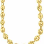 The Diamond Deal 14k REAL Yellow Gold 11.0mm Shiny Puffed SOLID Mariner Chain Necklace or Bracelet Bangle for Pendants and Charms with Lobster-Claw Clasp (8.5", 20", 22" or 24 inch)