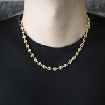 The Diamond Deal 14k REAL Yellow Gold 11.0mm Shiny Puffed SOLID Mariner Chain Necklace or Bracelet Bangle for Pendants and Charms with Lobster-Claw Clasp (8.5", 20", 22" or 24 inch) - Image 5