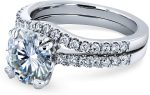 Kobelli Moissanite and Lab Grown Diamond Bridal Rings Set 2 1/3 CTW 14k White Gold (GH/VS, DEF/VS) - Image 3