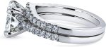 Kobelli Moissanite and Lab Grown Diamond Bridal Rings Set 2 1/3 CTW 14k White Gold (GH/VS, DEF/VS) - Image 5