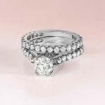 Dazzlingrock Collection 1.50 Carat (ctw) 14K Round White Diamond Ladies Semi Mount Engagement Ring Set 1 1/2 CT, White Gold - Image 3