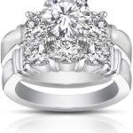 Madina Jewelry 2.00 ct Women's Round Cut Diamond Engagement Ring With Wedding Band Set in Platinum