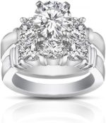Madina Jewelry 2.00 ct Women's Round Cut Diamond Engagement Ring With Wedding Band Set in Platinum