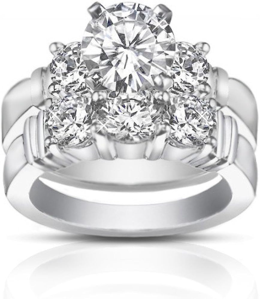 251102112750445_1 Madina Jewelry 2.00 ct Women's Round Cut Diamond Engagement Ring With Wedding Band Set in Platinum - Image 1
