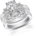 Madina Jewelry 2.00 ct Women's Round Cut Diamond Engagement Ring With Wedding Band Set in Platinum - Image 2
