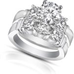 Madina Jewelry 2.00 ct Women's Round Cut Diamond Engagement Ring With Wedding Band Set in Platinum - Image 3