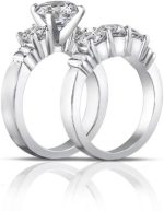 Madina Jewelry 2.00 ct Women's Round Cut Diamond Engagement Ring With Wedding Band Set in Platinum - Image 4