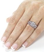 Kobelli Forever One (D-F) Moissanite Channel Bridal Ring Set 2 7/8 CTW 14k White Gold - Image 5