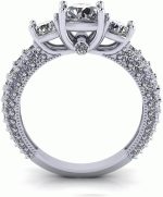 Madina Jewelry 2.60 ct Ladies Round Cut Diamond Engagement Ring with Accented Diamonds in 14 kt White Gold - Image 6