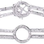 *RYLOS Diamond Tennis Bracelet Classic 14K White Gold Circle of Life Designer With Spectacular Diamonds - 7 1/4"*
