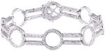 *RYLOS Diamond Tennis Bracelet Classic 14K White Gold Circle of Life Designer With Spectacular Diamonds - 7 1/4"*