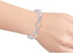 *RYLOS Diamond Tennis Bracelet Classic 14K White Gold Circle of Life Designer With Spectacular Diamonds - 7 1/4"* - Image 2