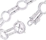 *RYLOS Diamond Tennis Bracelet Classic 14K White Gold Circle of Life Designer With Spectacular Diamonds - 7 1/4"* - Image 3