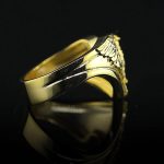 14K Gold Wild Eagle Band Ring | Handcraft Unique Unisex Men Women Jewelry | 10K Gold Animal Beast Jewelry | 18K Gold Custom Design Gift Idea - Image 4