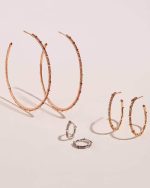 Kendra Scott White Diamond Nia Hoop Earrings in 14k Gold, Fine Jewelry for Women - Image 3
