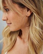 Kendra Scott White Diamond Nia Hoop Earrings in 14k Gold, Fine Jewelry for Women - Image 5