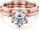 Kobelli 1.9ct Round Forever One Floating Tulip Comfort Fit Wedding Set (DEF/VS)