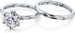 Kobelli 1.9ct Round Forever One Floating Tulip Comfort Fit Wedding Set (DEF/VS) - Image 5