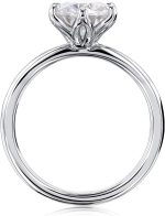 Kobelli 1.9ct Round Forever One Floating Tulip Comfort Fit Wedding Set (DEF/VS) - Image 6