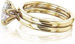 Kobelli 1.9ct Round Forever One Floating Tulip Comfort Fit Wedding Set (DEF/VS) - Image 9