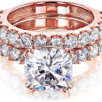 Kobelli 2.8ct Cushion Moissanite Bright U-Prong Bridal Set (HI/VS)