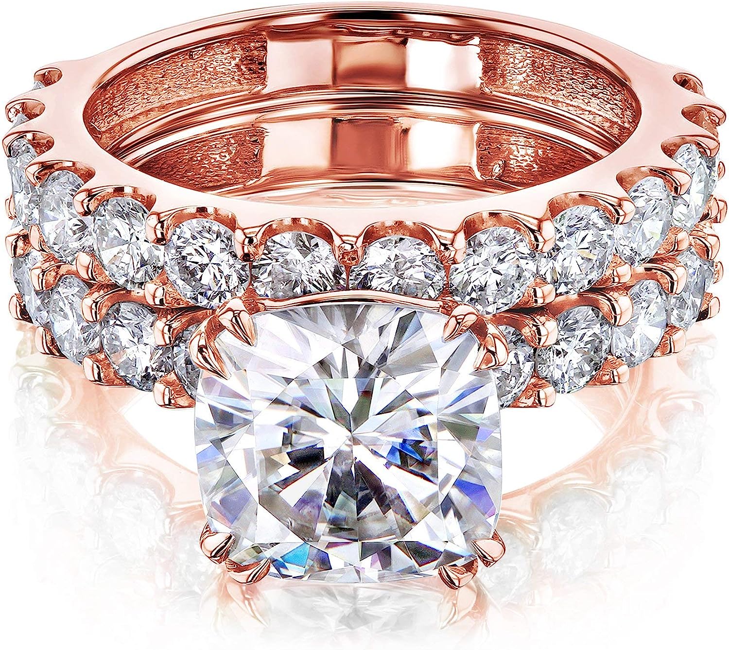 251228015848793_1 Kobelli 2.8ct Cushion Moissanite Bright U-Prong Bridal Set (HI/VS) - Image 1
