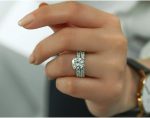 Kobelli 2.8ct Cushion Moissanite Bright U-Prong Bridal Set (HI/VS) - Image 3